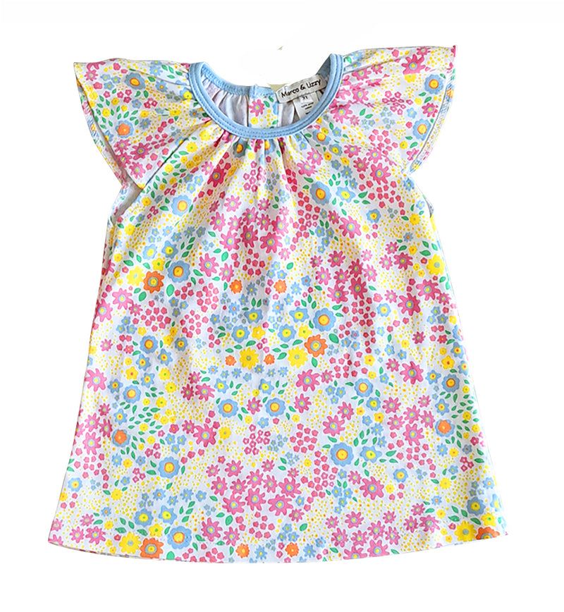 Alisson Girl's shirt & short set Pima Cotton - Little Threads Inc. Children's Clothing