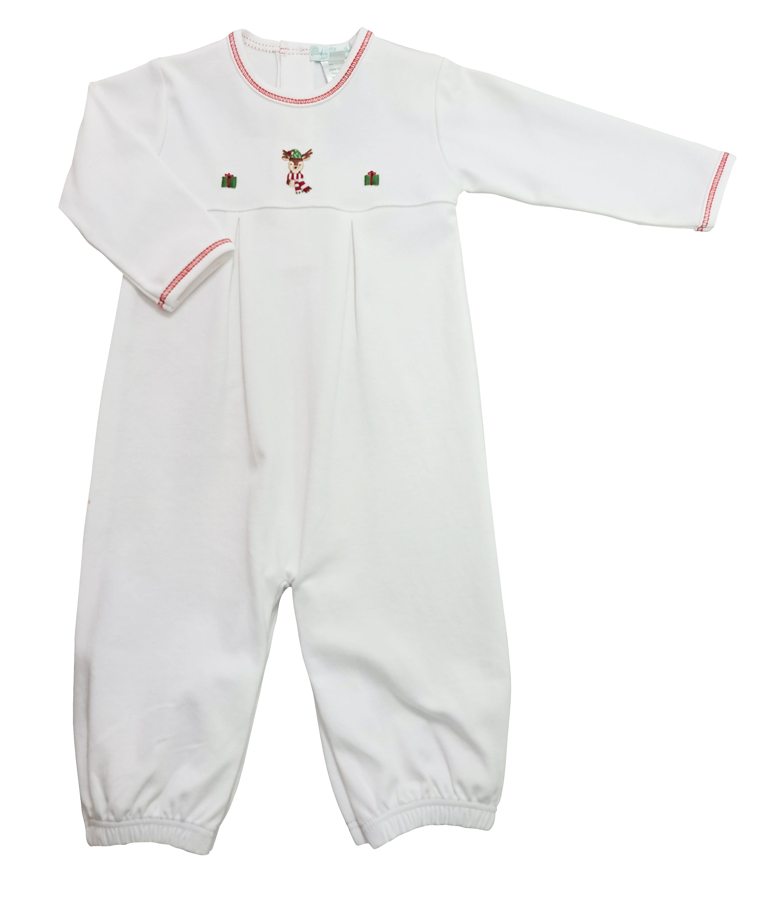 Baby Boy's "Christmas Reindeer" Pima Cotton Converter - Little Threads Inc. Children's Clothing