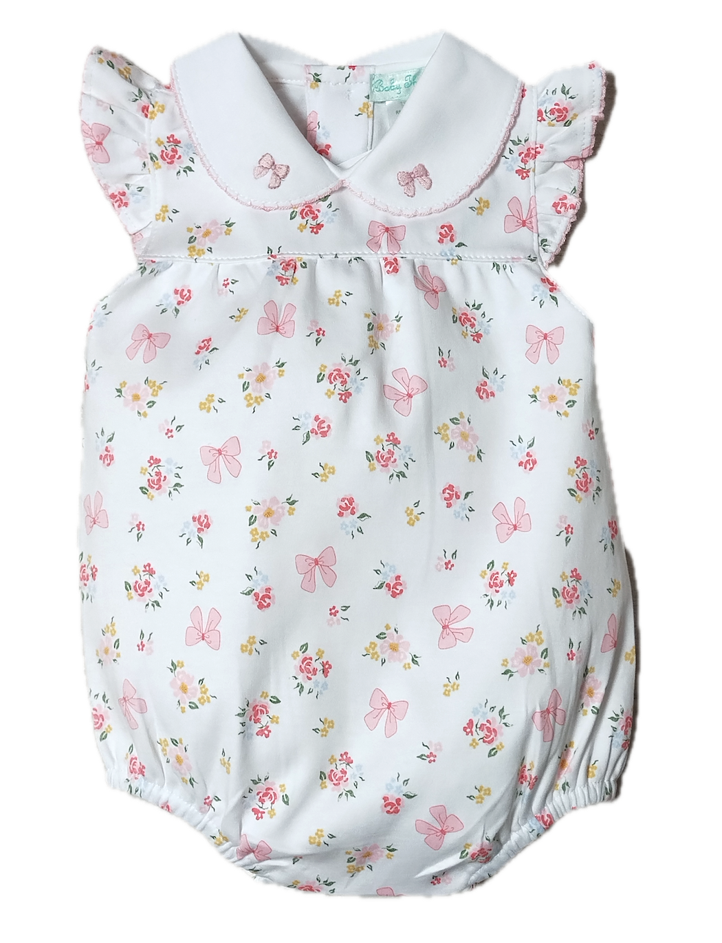 Bows & Flowers  Print Baby Girl Romper