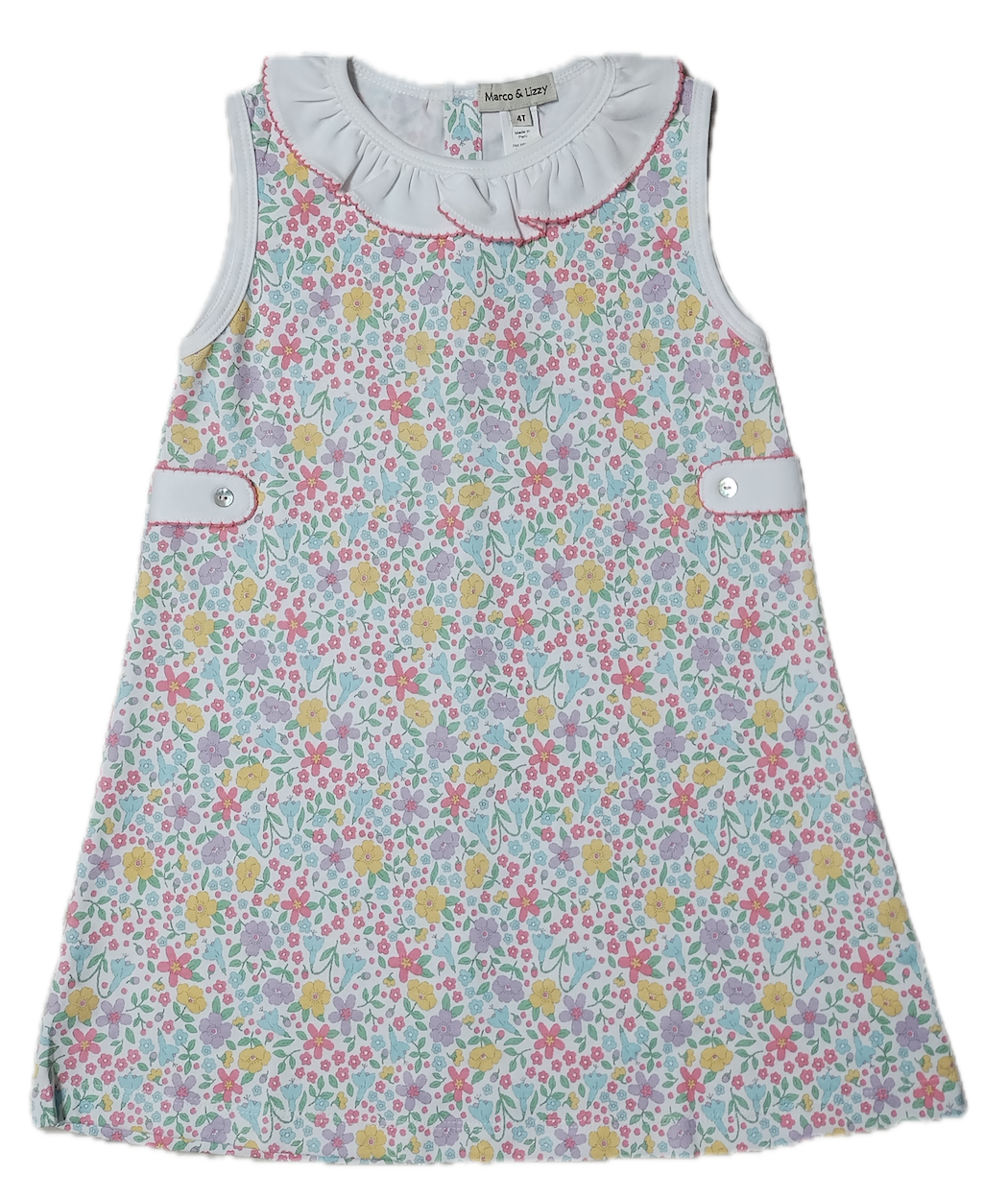 Girl's ruffled collar dress Spring Meadows Collection - Little Threads Inc. Children's Clothing