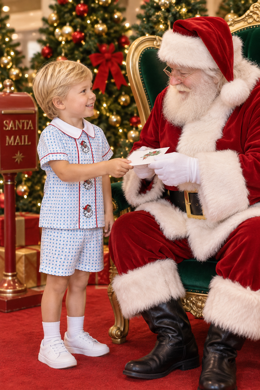 Santa Pima Cotton Boy's Short Set