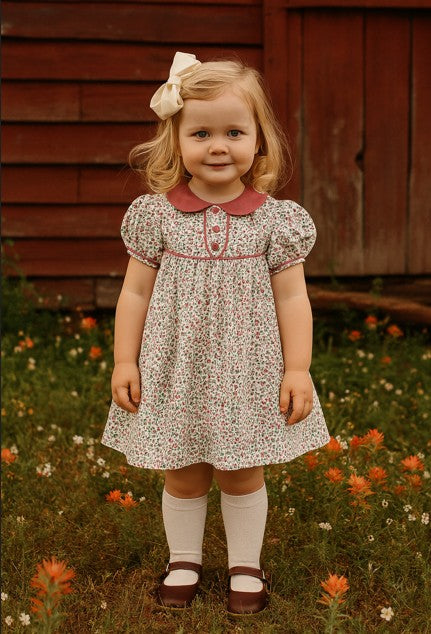 Isabella Floral Print Float Girl's dress - Little Threads Inc. Children's Clothing