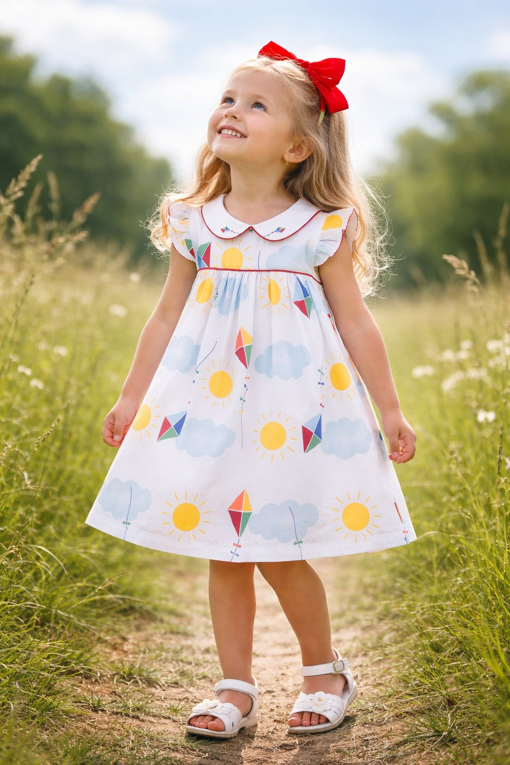 Kites Pima Cotton Float Girl's Dress