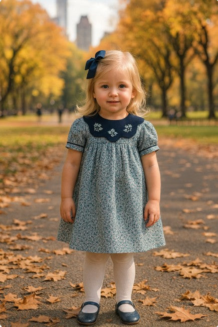 London Viella Floral Print Girl's dress - Little Threads Inc. Children's Clothing