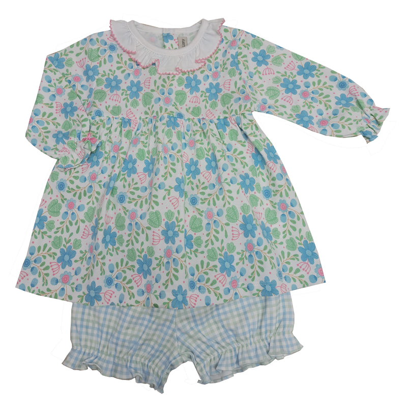 Baby Girl's "Christina & Cameron" Pima Cotton Diaper Set - Little Threads Inc. Children's Clothing