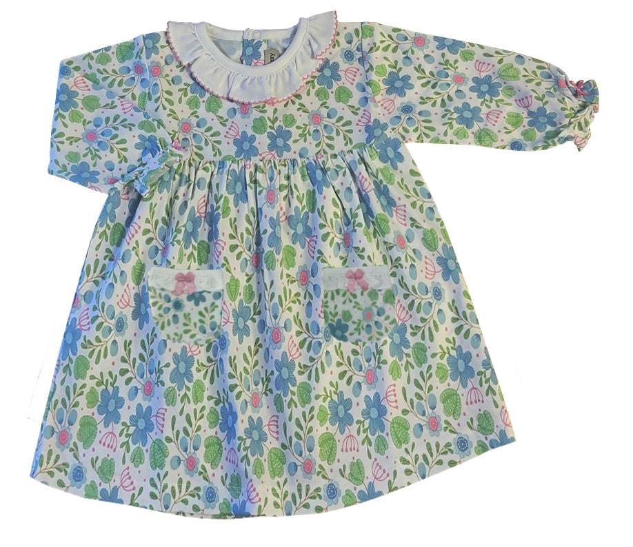 Girl's "Christina and Cameron" Floral A-Line Dress - Little Threads Inc. Children's Clothing