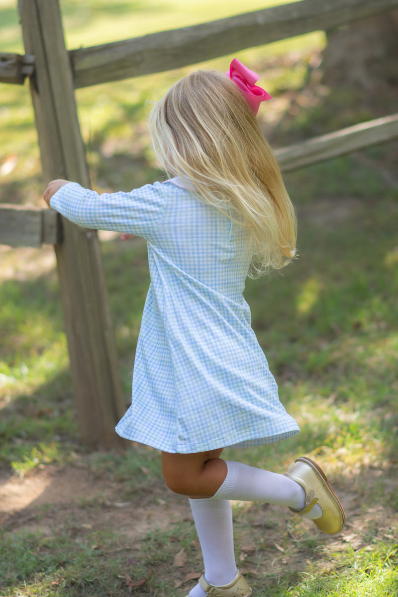 Girl's "Christina and Cameron" Plaid Pima Cotton A-Line Dress - Little Threads Inc. Children's Clothing