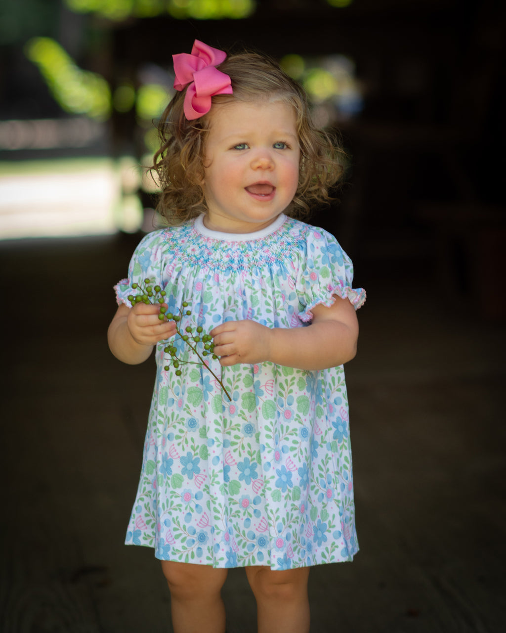 Bishop Baby Girls Floral Hand Smocked Dresses