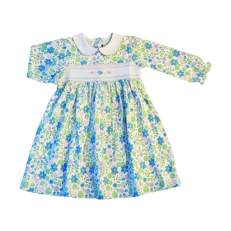 Girl's "Christina & Cameron" Hand Smocked Dress - Little Threads Inc. Children's Clothing