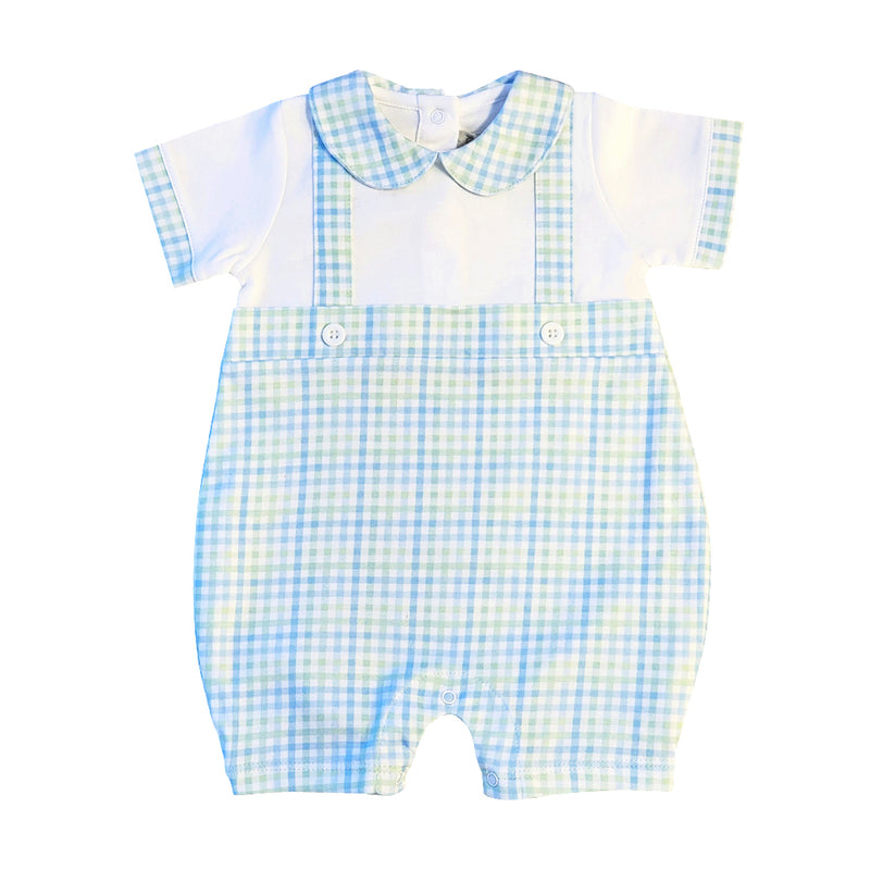 Baby Boy's "Christina & Cameron" Pima Cotton Romper - Little Threads Inc. Children's Clothing