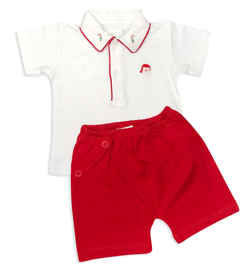 Baby Boy's Santa Claus 2 Pc Christmas Short Set - Little Threads Inc. Children's Clothing