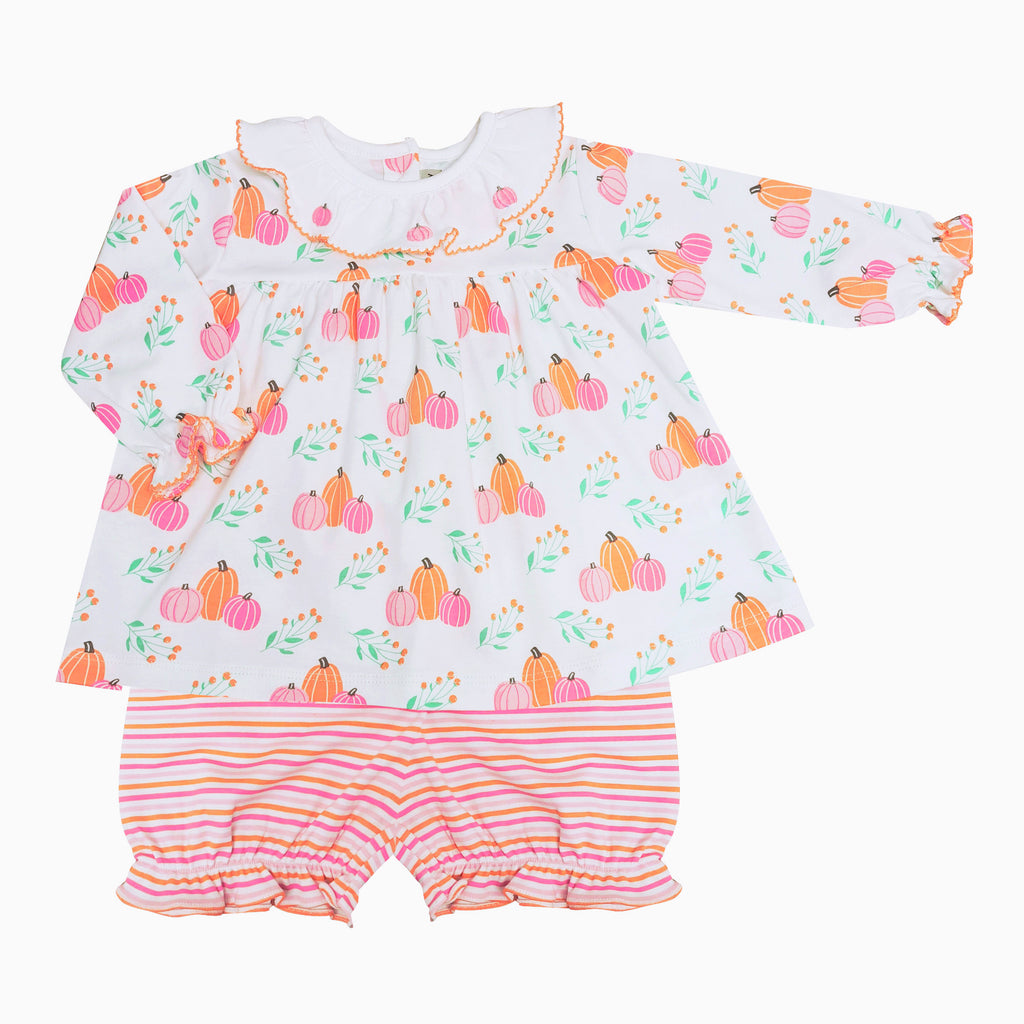 Pumpkin Girl's Bloomer set - Little Threads Inc. Children's Clothing