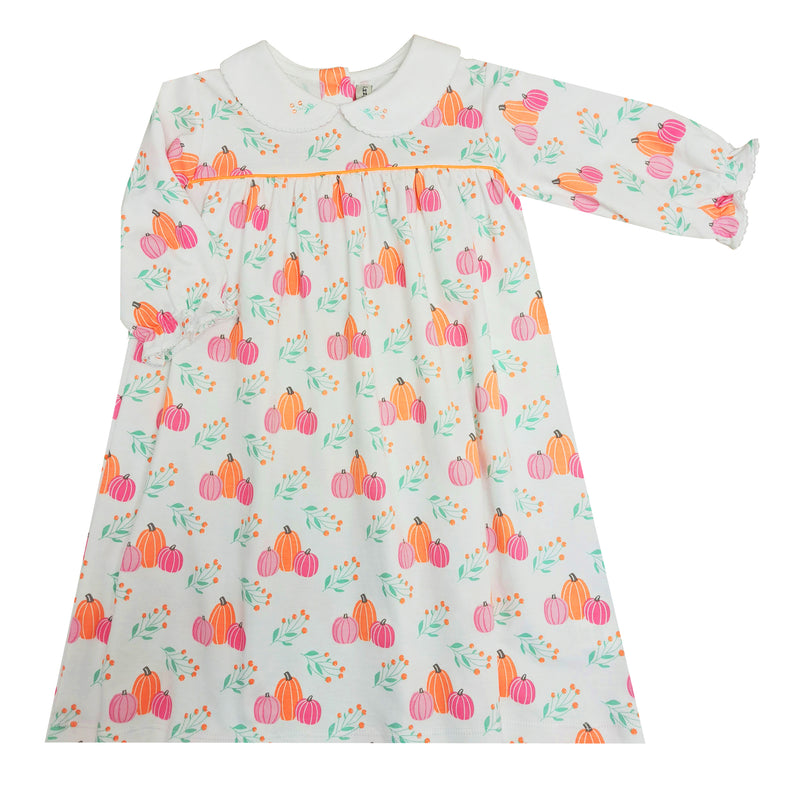 Fall Pumpkin Girl's Dress - Little Threads Inc. Children's Clothing