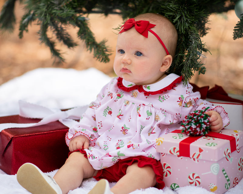 Baby's "Christmas Mice" Pima Cotton Diaper Set - Little Threads Inc. Children's Clothing