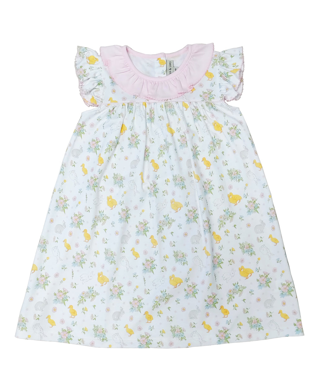 Girl's "Easter Floral" Float Dress - Little Threads Inc. Children's Clothing