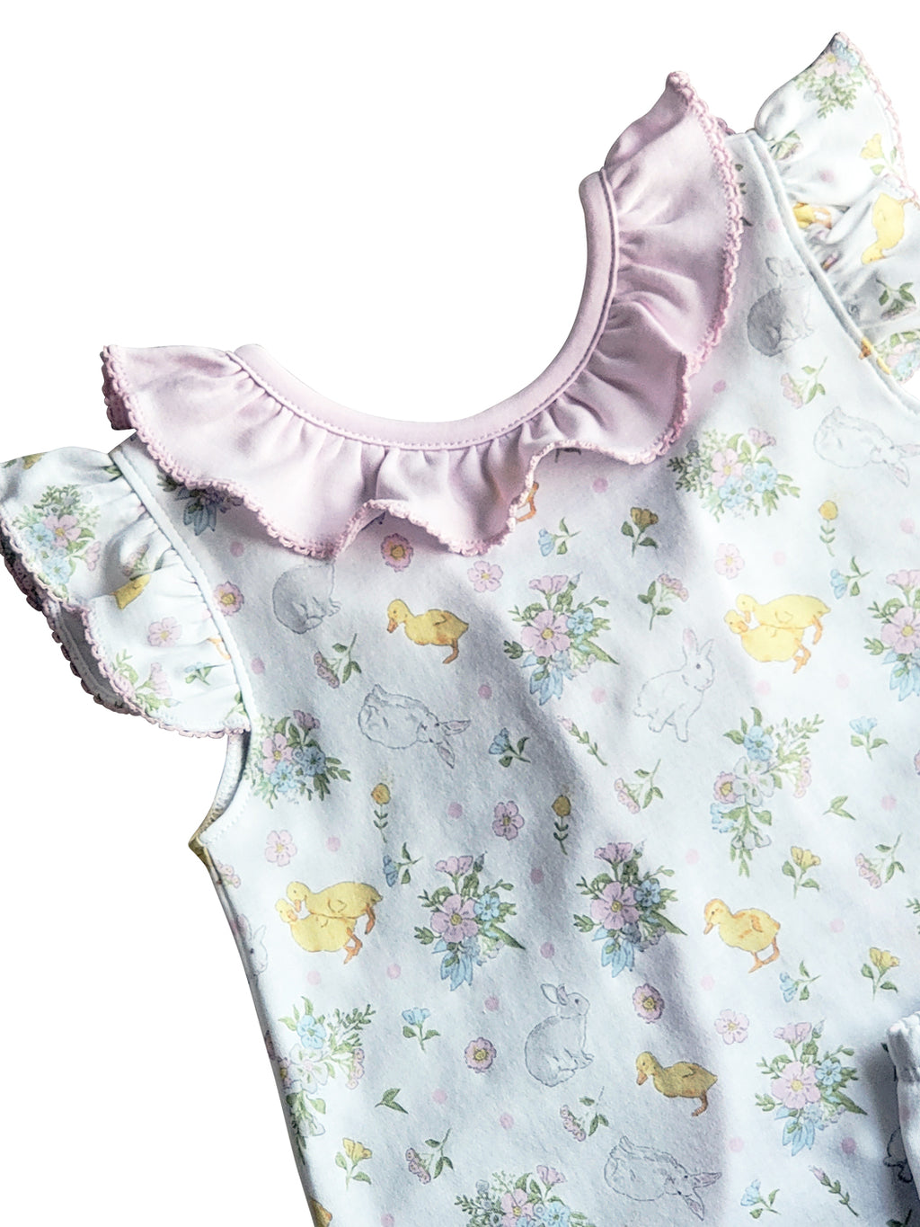 Easter Floral Baby Girl Popover Set Pima Cotton - Little Threads Inc. Children's Clothing