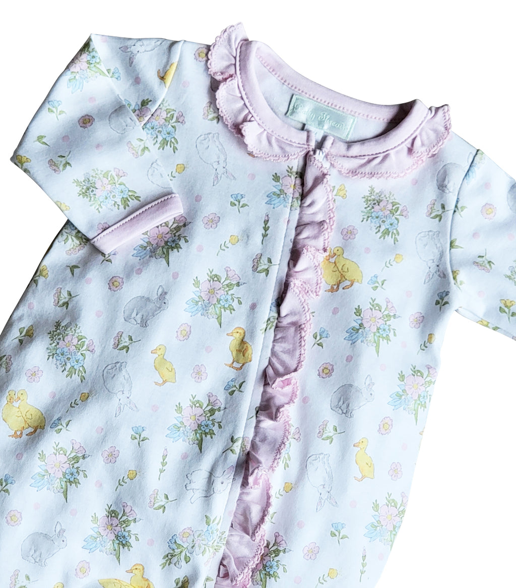 Easter Floral Baby Grl's Footie - Little Threads Inc. Children's Clothing