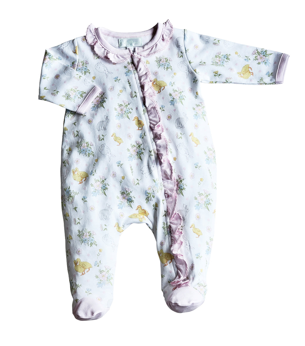 Easter Floral Baby Grl's Footie - Little Threads Inc. Children's Clothing