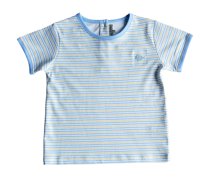 Fish T-shirt Boy's shirt & short set Pima Cotton - Little Threads Inc. Children's Clothing