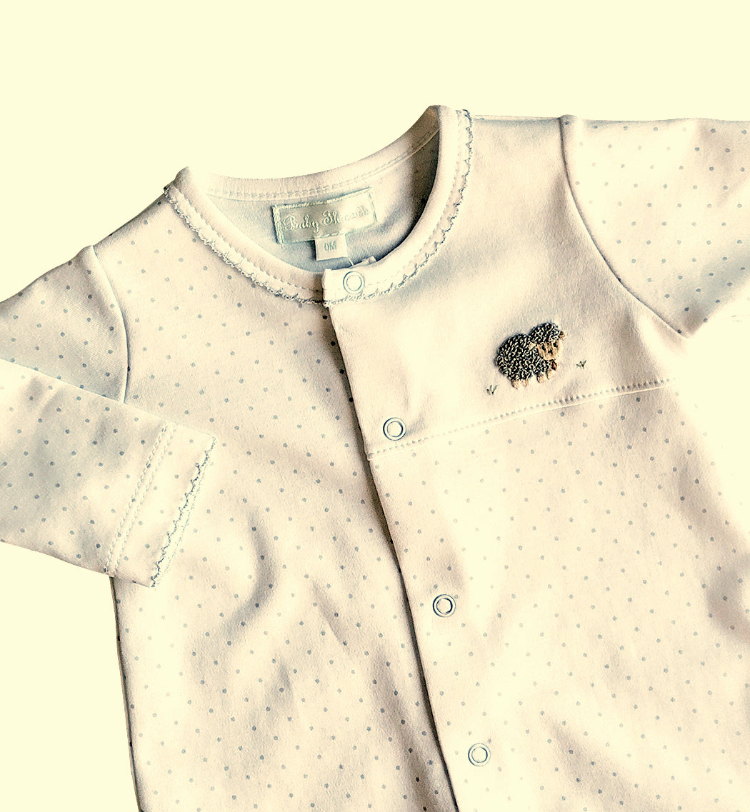 Sheep Unisex - baby converter gown Pima Cotton