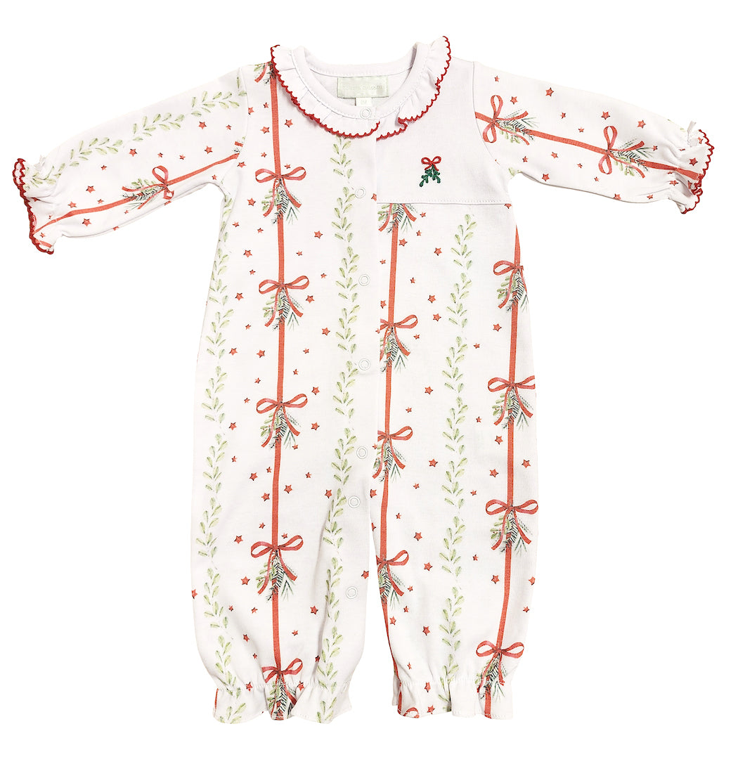 Christmas Bows & Mistletoe Baby Girl's Converter - Little Threads Inc. Children's Clothing