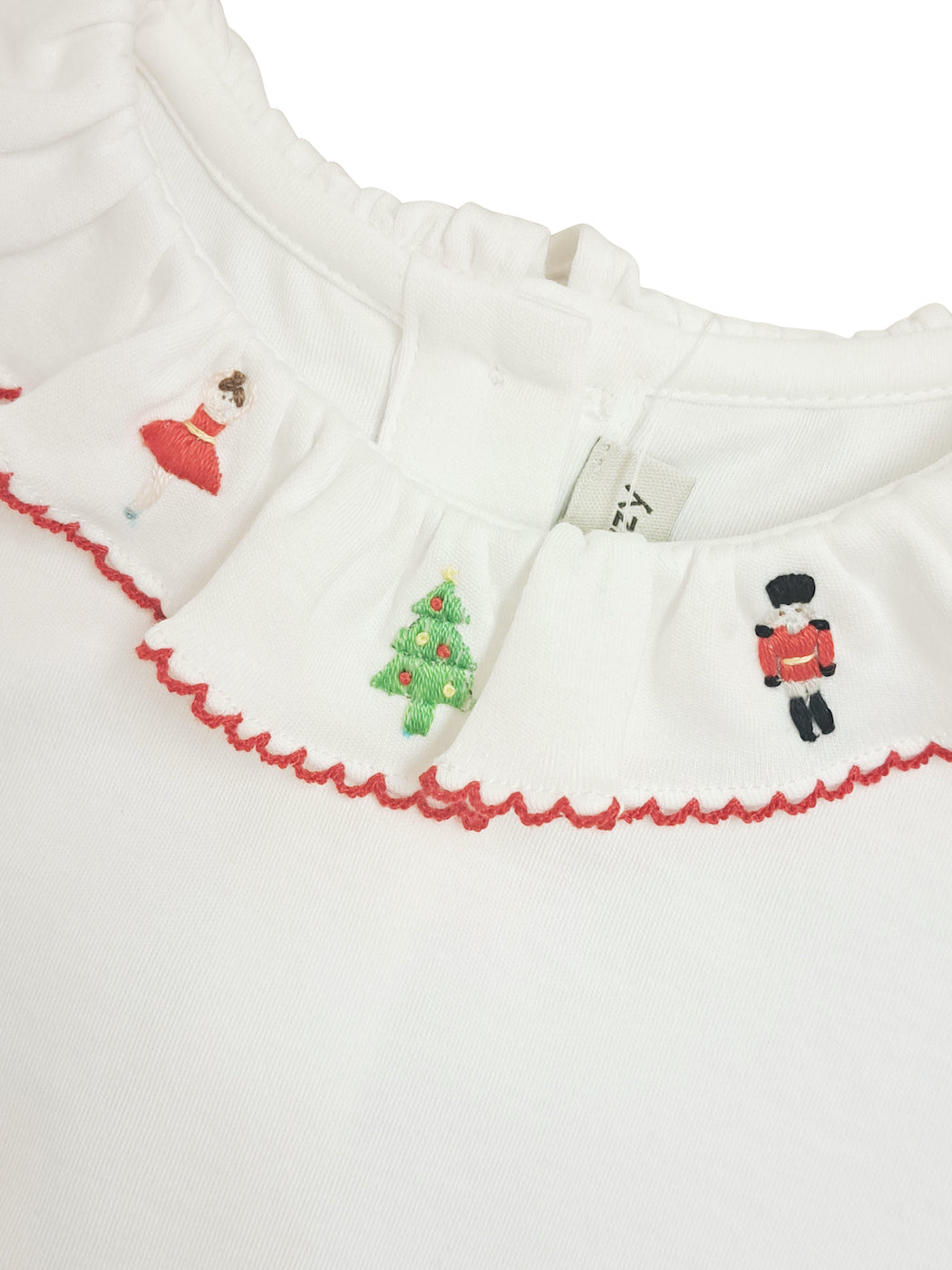 Christmas Nutcracker White Pima cotton girl nutcracker top - Little Threads Inc. Children's Clothing
