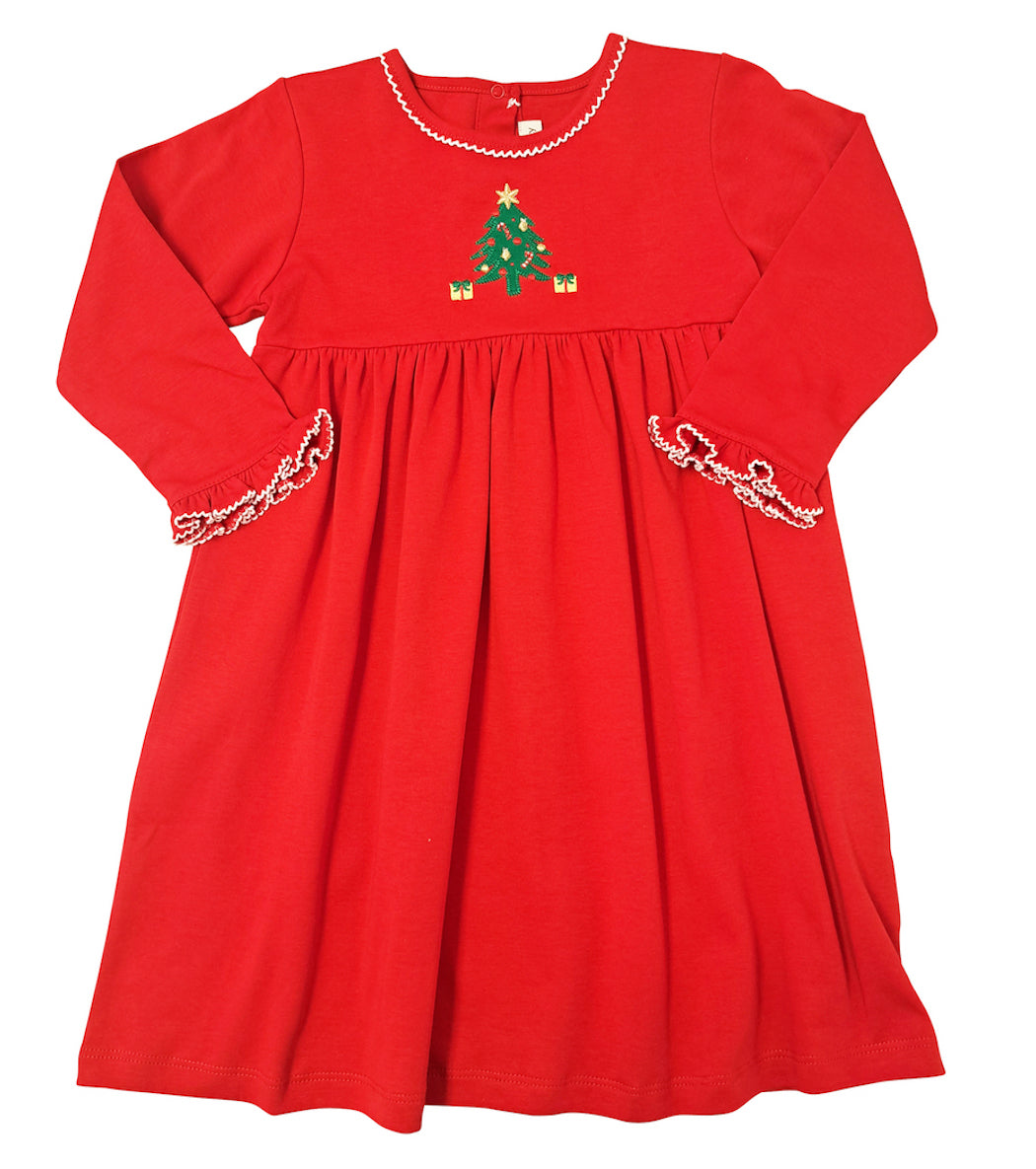 Christmas Nutcracker Red Long sleeve Girl's Float dress - Little Threads Inc. Children's Clothing