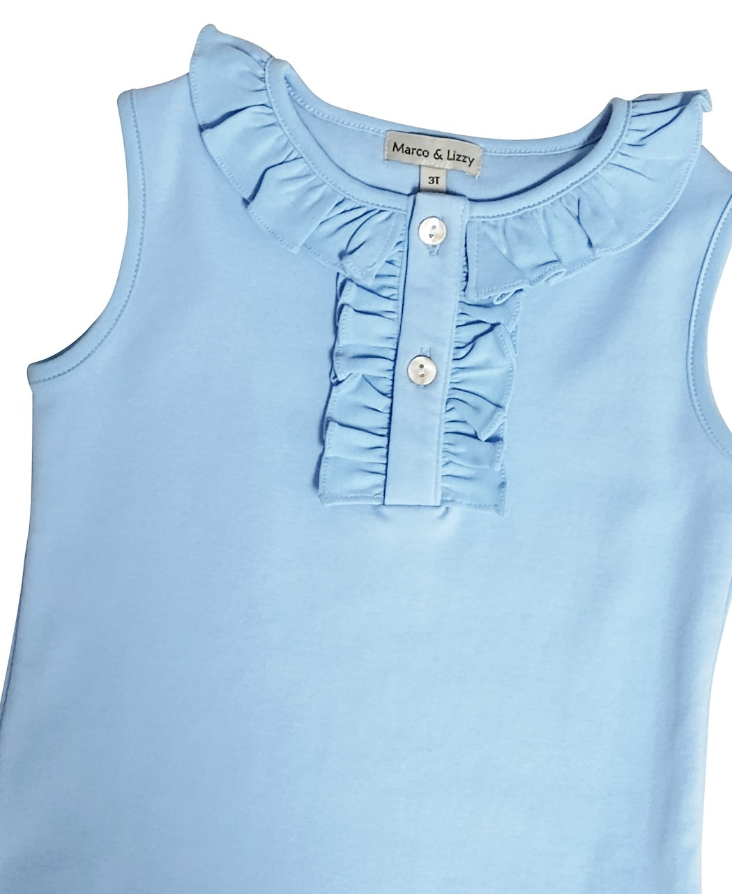Blue Girl's Pima Top - Little Threads Inc. Children's Clothing