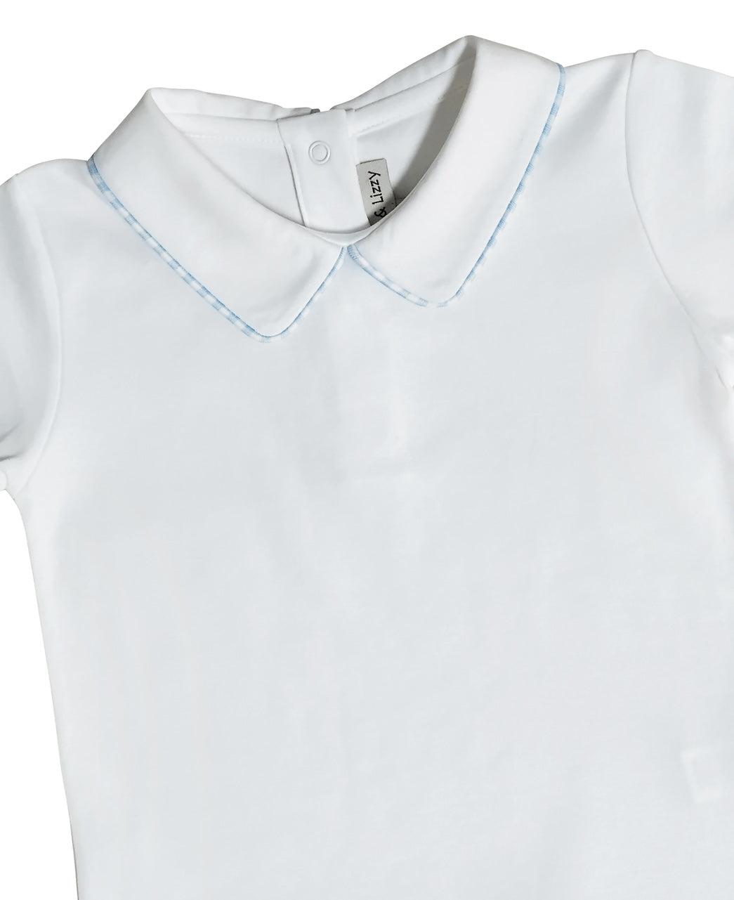 Blue checks Pima cotton baby boy overall set