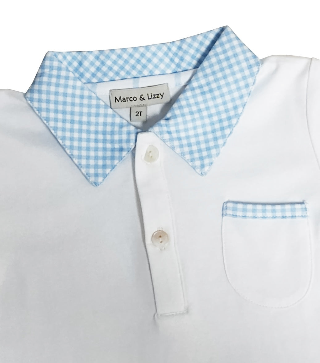 Boys Pima cotton Polo shirt and short set - Little Threads Inc. Children's Clothing