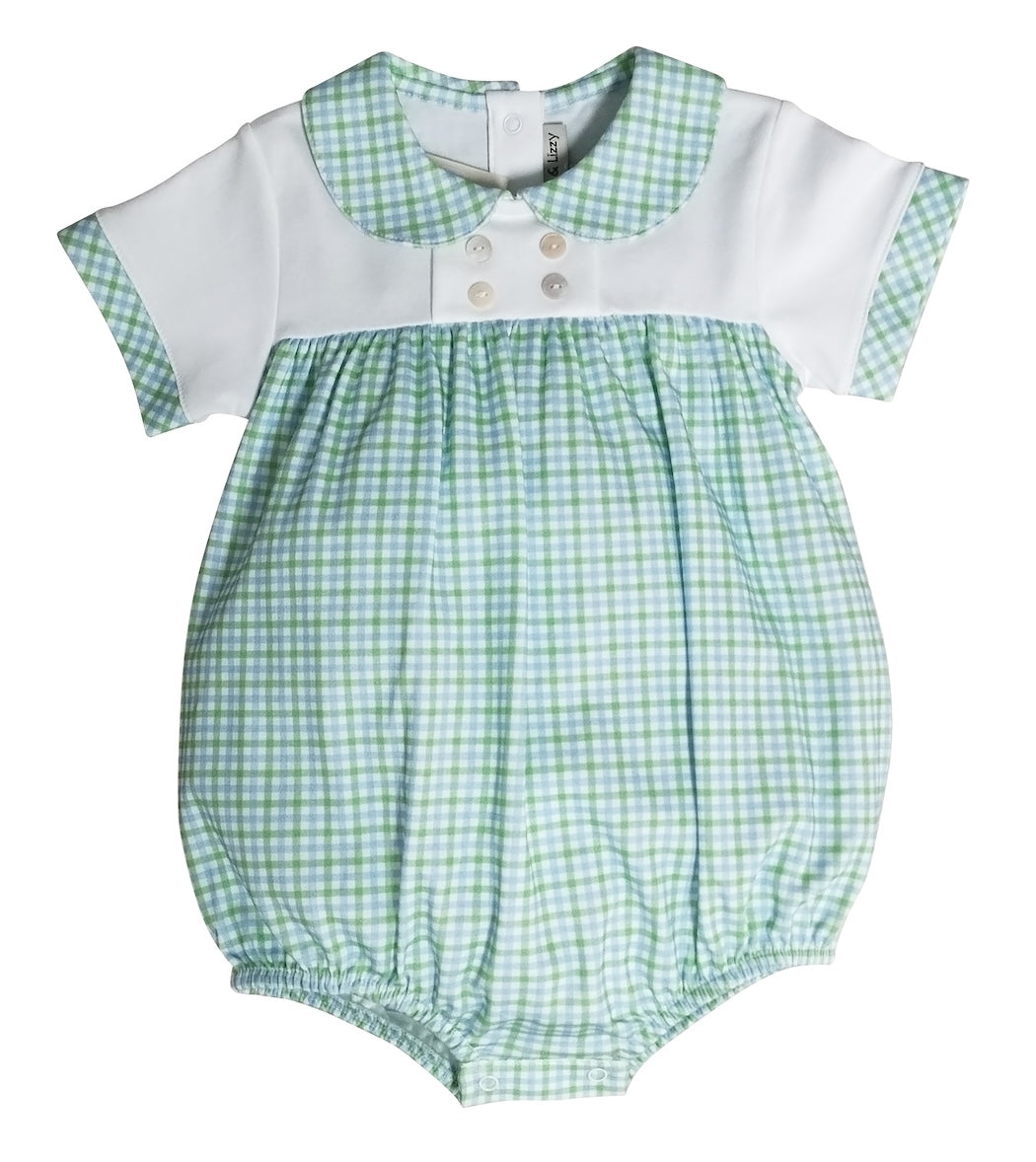 Baby Boys Pima cotton romper - Little Threads Inc. Children's Clothing