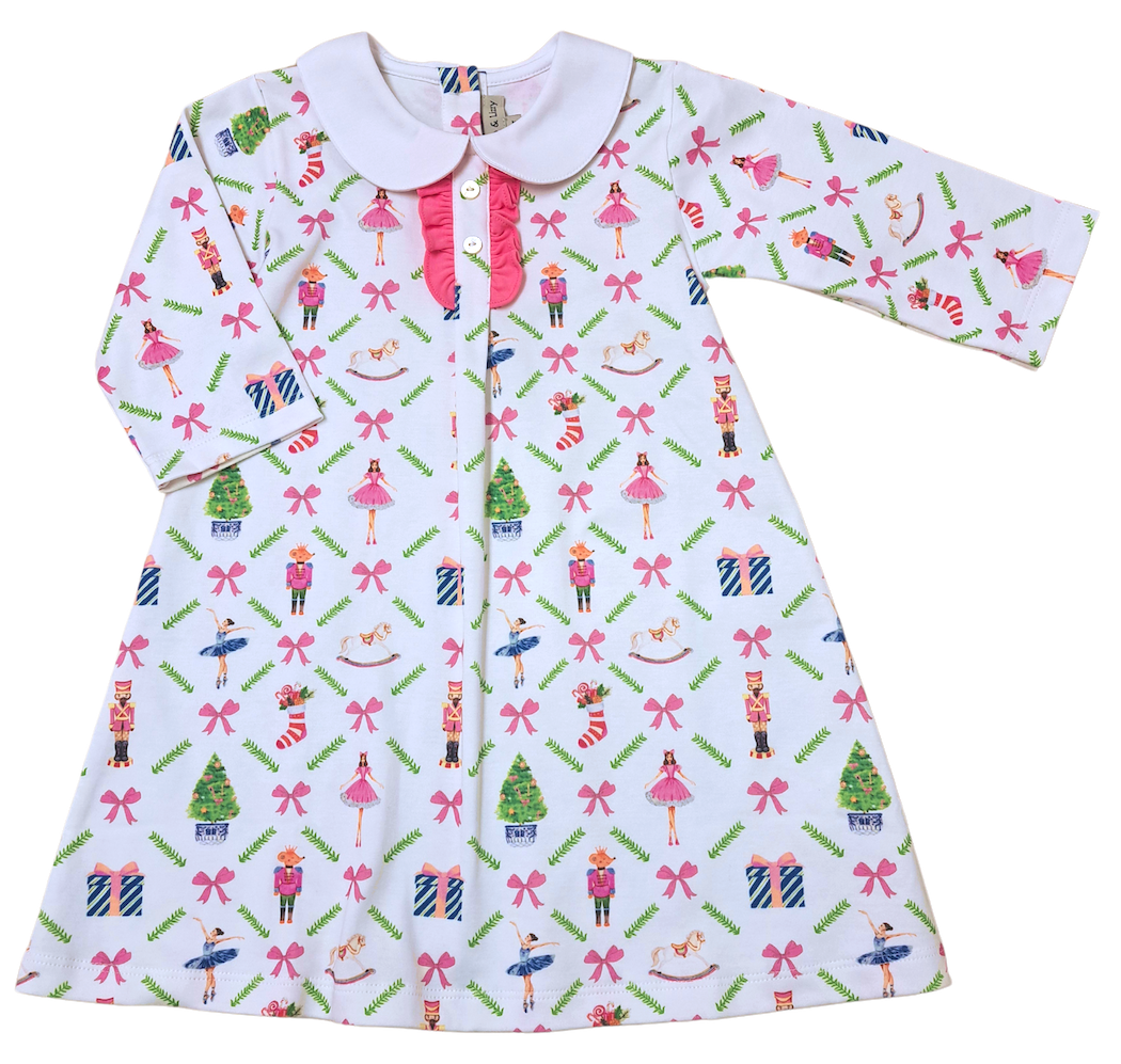 Christmas Nutcracker Print A line Girl's Dress
