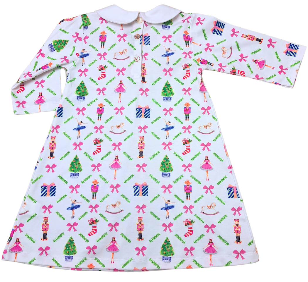 Christmas Nutcracker Print A line Girl's Dress