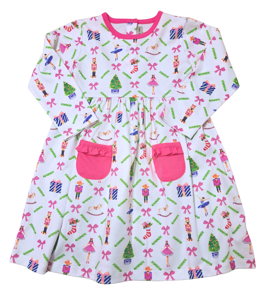 Christmas Nutcracker Girl's Pocket dress