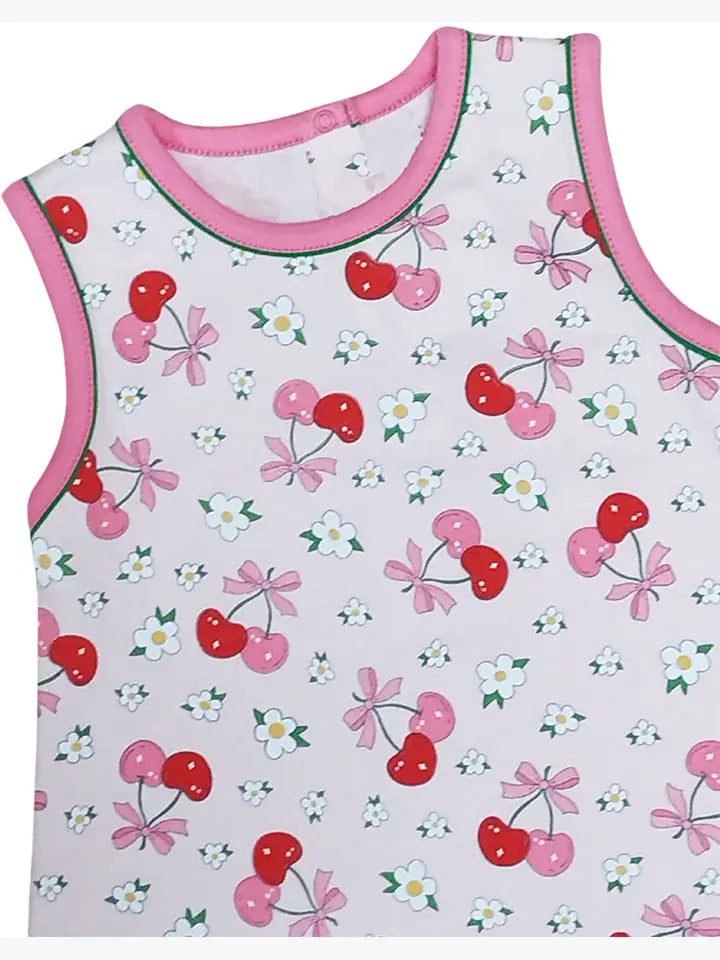 Cherries A-Line Girl's Dress - Little Threads Inc. Children's Clothing