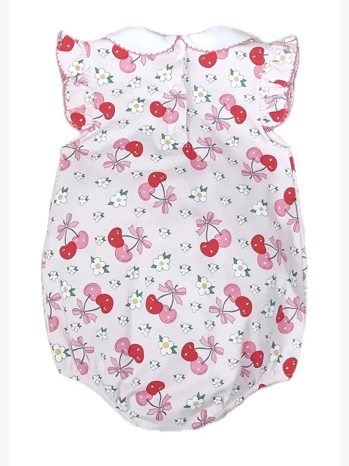 Cherries Baby Girl Bubble - Little Threads Inc. Children's Clothing