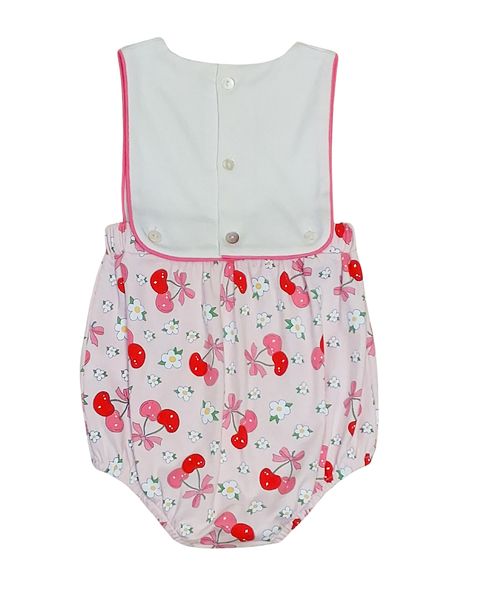Cherries Baby Girl Sunsuit - Little Threads Inc. Children's Clothing