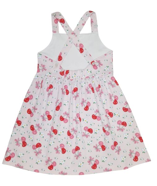 Cherries Sun Girl's Dress - Little Threads Inc. Children's Clothing