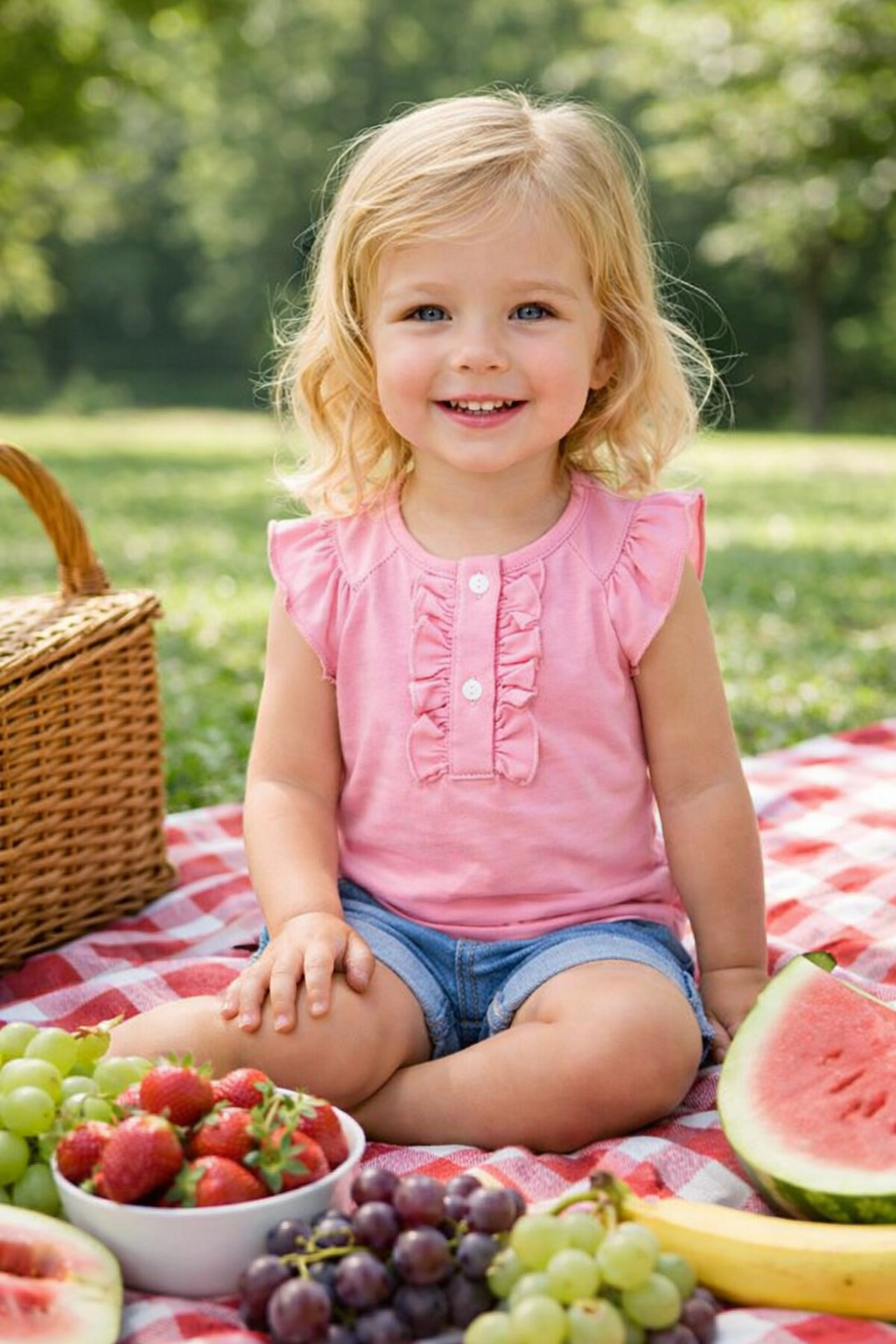 Cherries Hot Pink Girl's Pima Top - Little Threads Inc. Children's Clothing