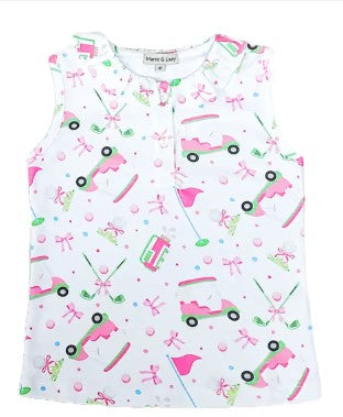 Golf Collection Printed girl's top - Little Threads Inc. Children's Clothing
