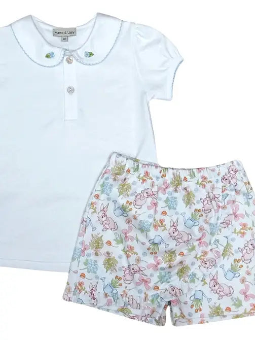 Easter Bunnies Girl's Skort Set - Little Threads Inc. Children's Clothing