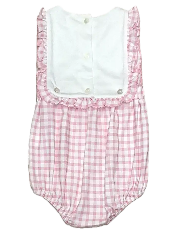Easter Bunnies Pink Checks Baby Girl's Sun Bubble - Little Threads Inc. Children's Clothing