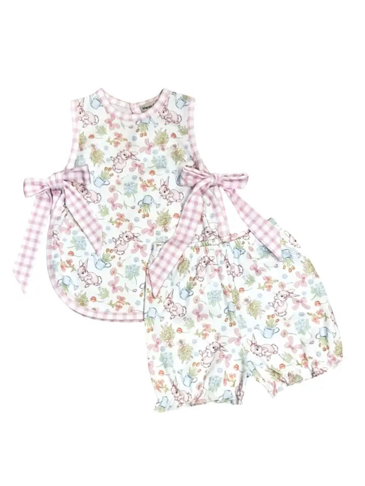 Easter Bunnies Collection Girl's Bloomer Set - Little Threads Inc. Children's Clothing