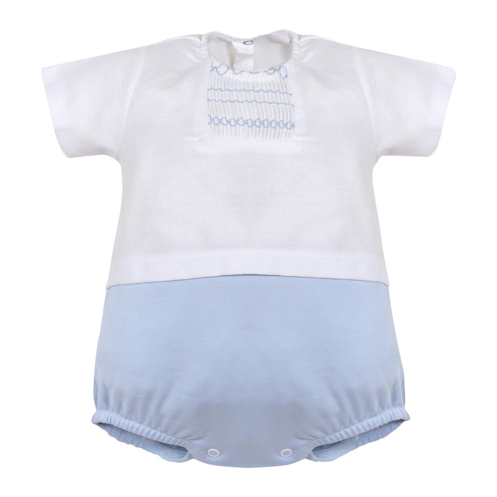 Basics - Baby Boy's smocked romper - Little Threads Inc. Children's Clothing