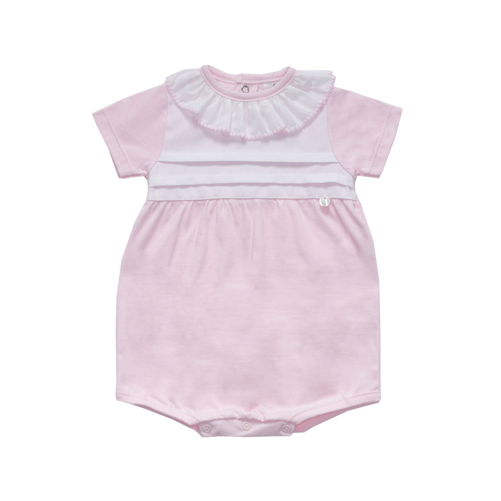 Basics - Baby Girl  pink and white romper - Little Threads Inc. Children's Clothing