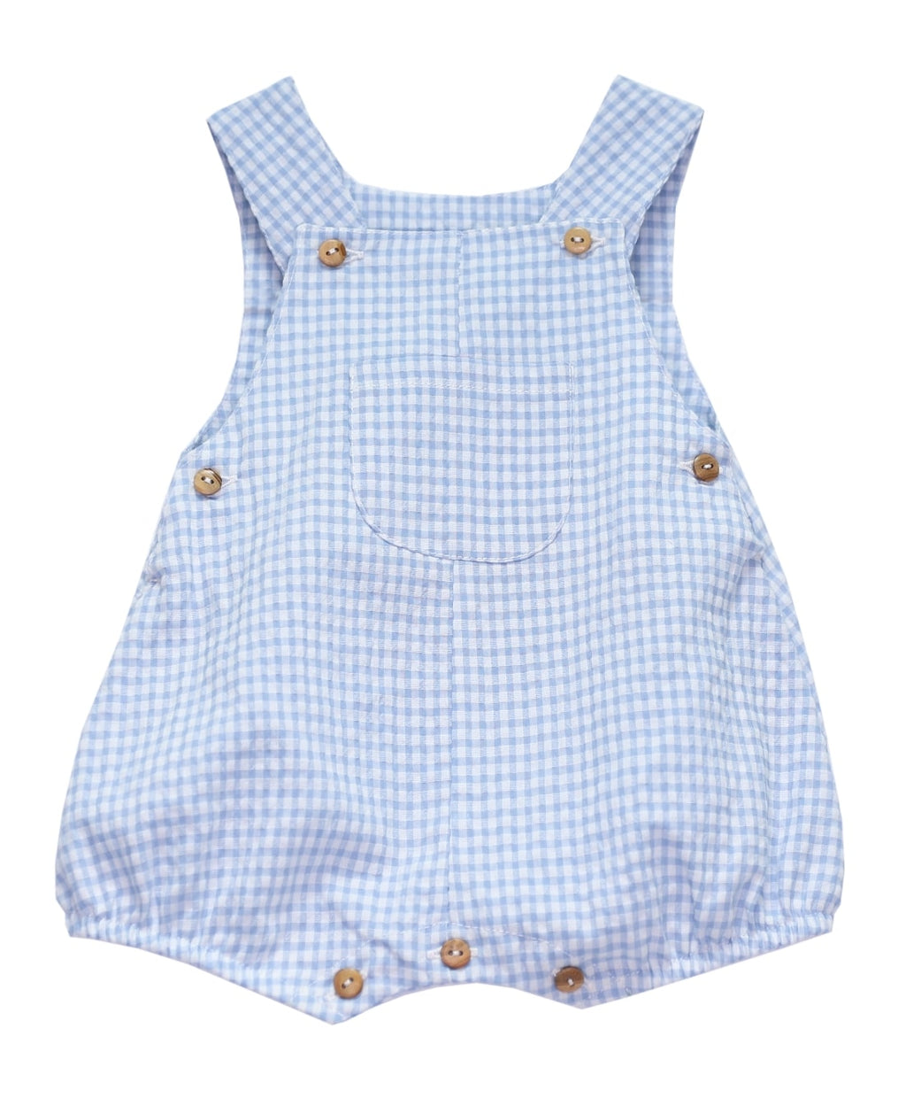 Basics - Blue Seersucker overall - Little Threads Inc. Children's Clothing