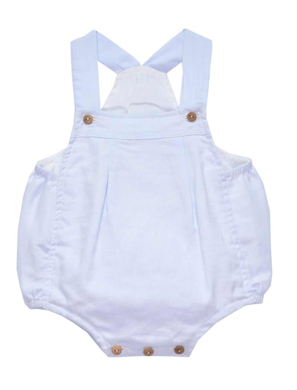 Basics - Blue jacquard baby romper - Little Threads Inc. Children's Clothing