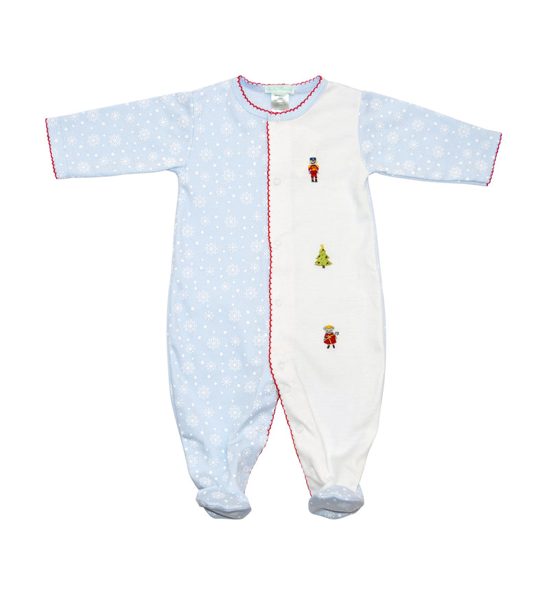Baby Boy's Christmas Snowflake Nutcracker Footie - Little Threads Inc. Children's Clothing