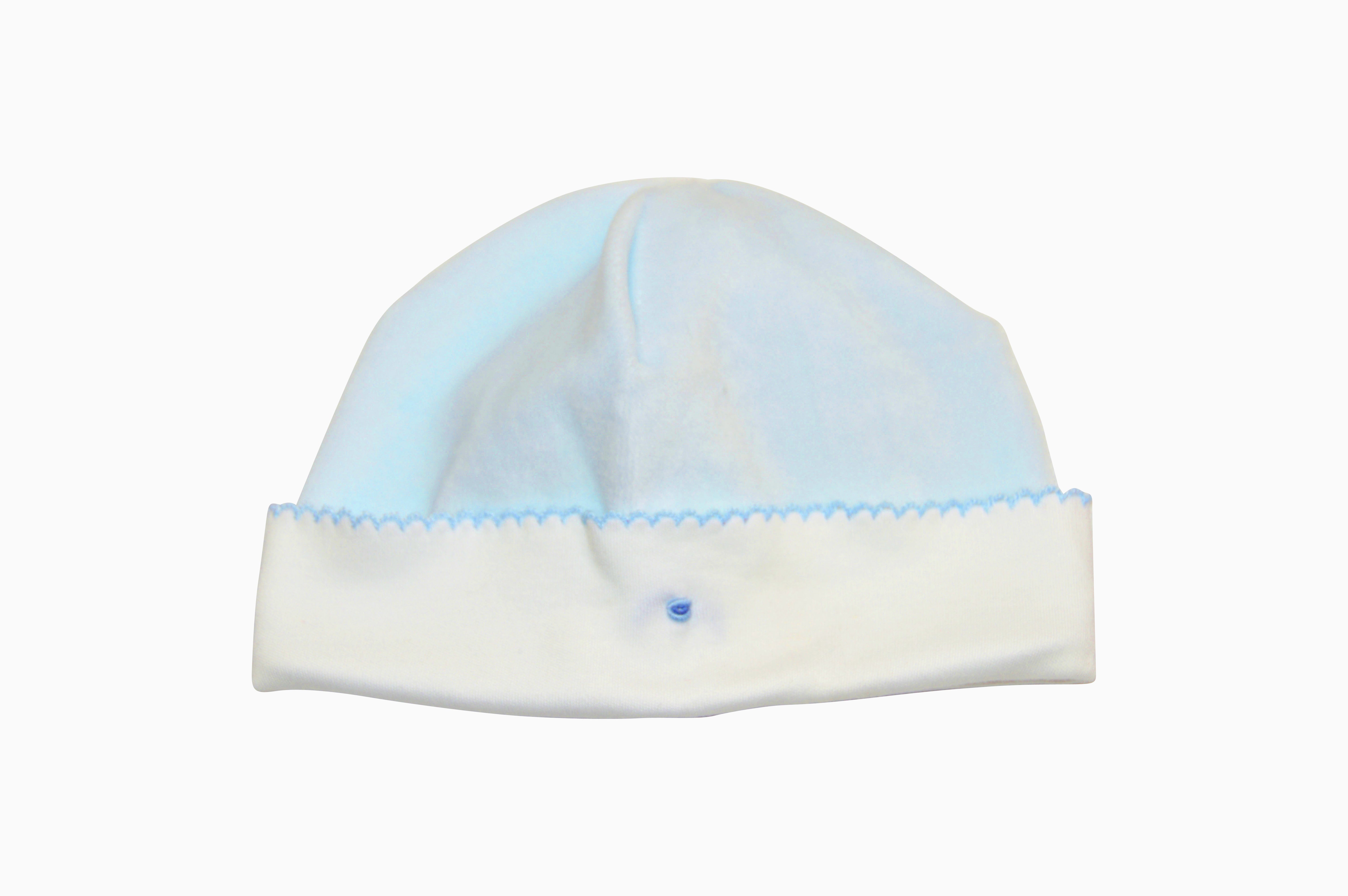 Baby Boy's Blue Velour Hat - Little Threads Inc. Children's Clothing
