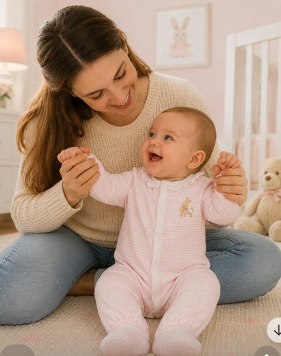 Baby Girl's Pink Stripe Bunny Converter